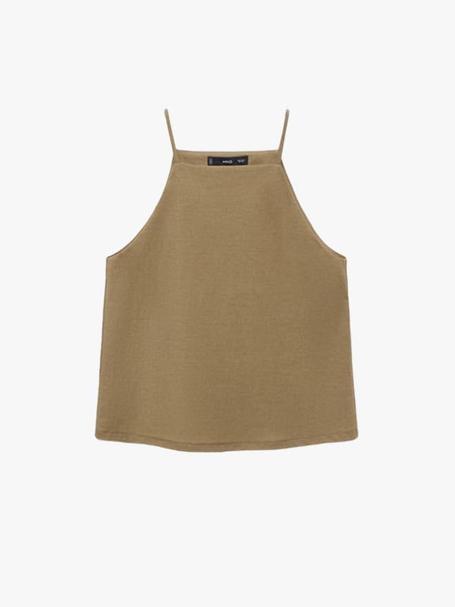 Ribbed halter cami top